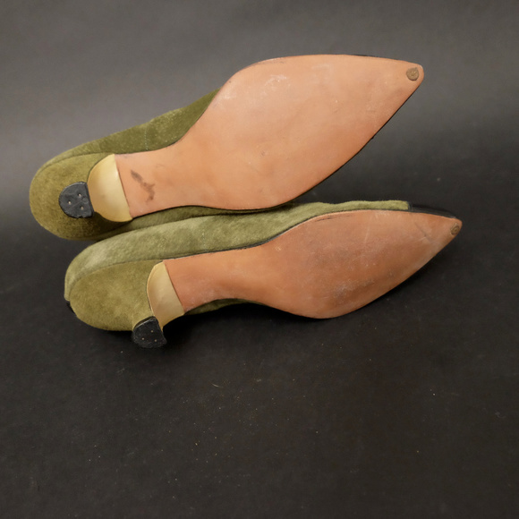 joseph larose Shoes - Green Suede and Black Leather Joseph Larose Heels